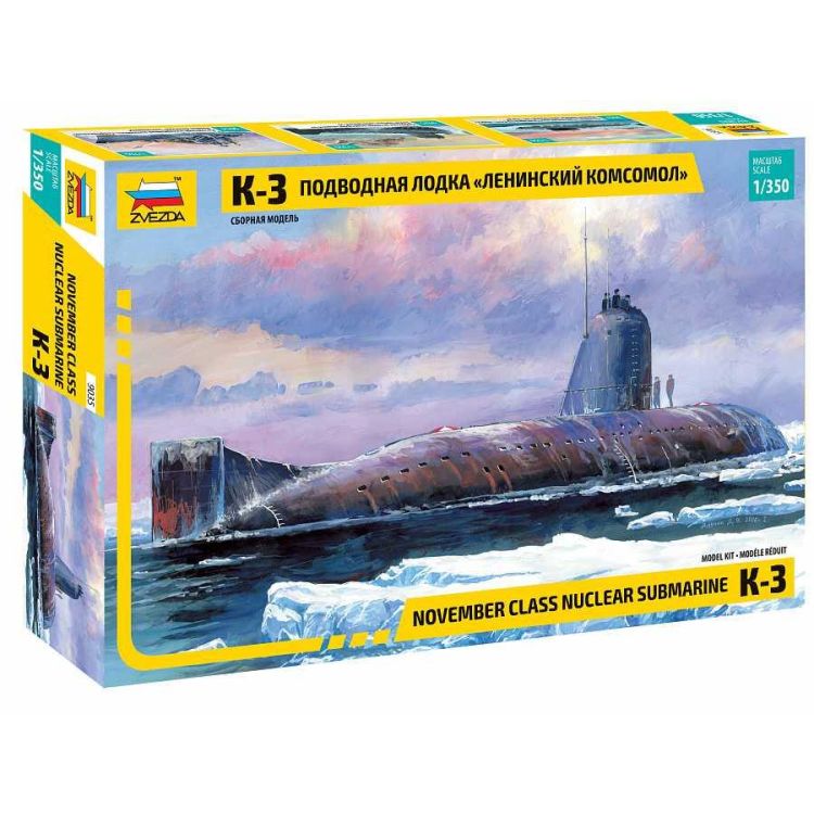 Model Kit ponorka 9035 - Nuclear Submarine K-3 (1:350)