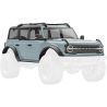 Traxxas karosérie Ford Bronco Cactus Grey, pro RC model auta TRX-4M. Bez-sponková karoserie v měřítku 1:18 z ABS, kompletní, včetně čirých oken, makety rezervního kola, lemů blatníků, bočních zrcátek a dalších detailů.