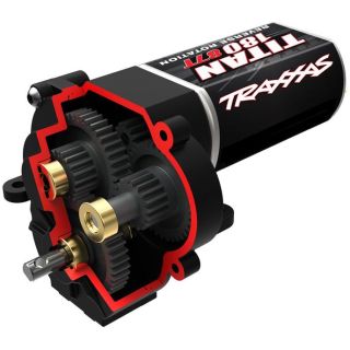 Traxxas převodovka kompletní high range 16.6:1 s motorem