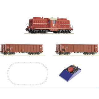 ROCO Analógová štartovacia súprava: Dieselový rušeň radu 2045 s nákladným vlakom, ÖBBým vlakom, ÖBB