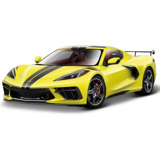Bburago Corvette Stingray coupe 2020 1:43 žlutá