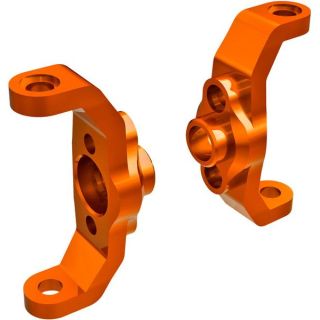 Traxxas závěs těhlice hliníková oranžově eloxovaná (levá a pravá)