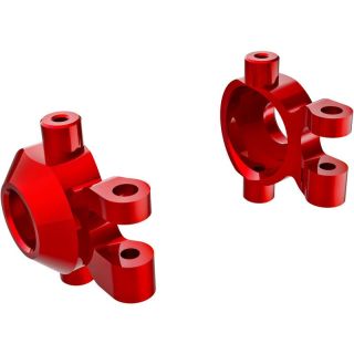Traxxas těhlice hliníková červeně eloxovaná (levá a pravá)
