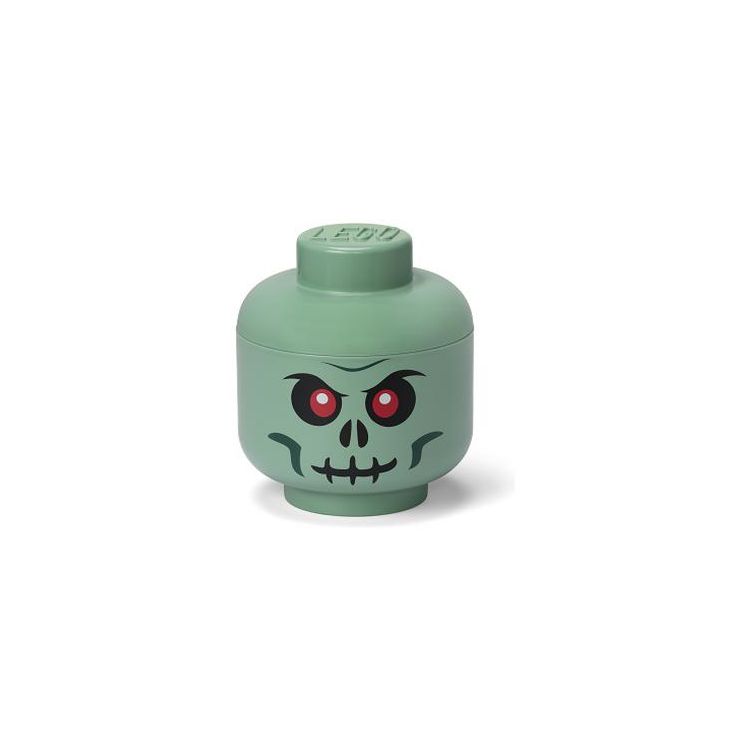 LEGO úložná hlava malá – Skeleton zelený