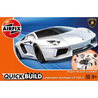 Quick Build auto J6019 - Lamborghini Aventador - bílá