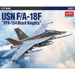 Model Kit letadlo 12577 - USN F/A-18F "VFA-154 Black Knight" (1:72)