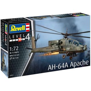 Plastic ModelKit vrtulník 03824 - AH-64A Apache (1:72)