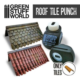 Miniature ROOF TILE Punch DARK GREY / Roof Tiles 1:76 1:48 1:43 1:35 1:30 1:22
