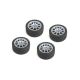 CARTEN nalepené M-Rally gumy na šedých 10 papr. diskách +1mm, 4 ks.