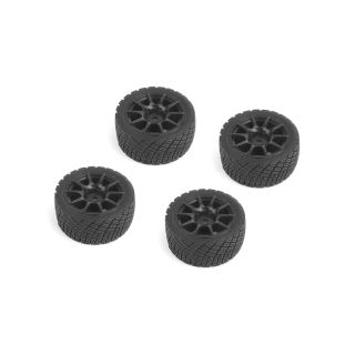 CARTEN nalepené M-Rally gumy na černých 10 papr. diskách +1mm, 4 ks.
