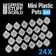 24x Mini Plastic Pots 3ml / 24x mini plastové nádobky 3 ml