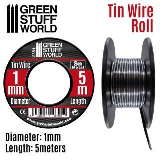 Flexible tin wire roll 1mm / Pružný cínový drôt 1 mm