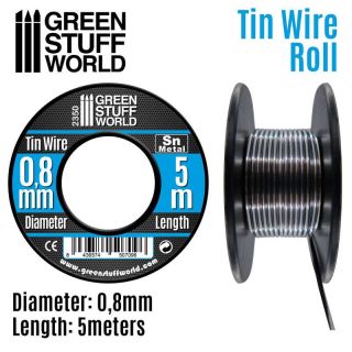 Flexible tin wire roll 0.8mm / Pružný cínový drôt 0.8 mm