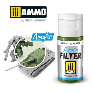 ACRYLIC FILTER Military Green 15ml / A.MIG-0813