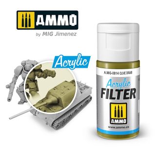 ACRYLIC FILTER Olive Drab 15ml / A.MIG-0814