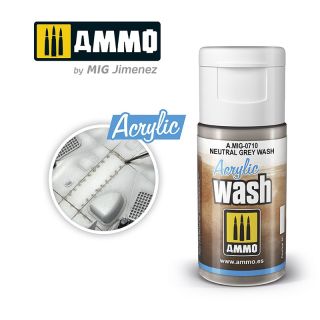 ACRYLIC WASH Neutral Grey Wash 15ml / A.MIG-0710