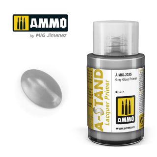 A-STAND Grey Gloss Primer 30ml / A.MIG-2355