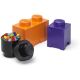 LEGO úložné boxy Multi-Pack 3ks - fialová, černá, oranžová