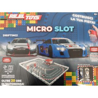 RE.EL Toys Micro Slot RACE 1:87 Audi / Mini autodráha