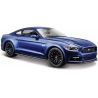 Kovový model auta 1:24 Maisto 31508 Ford Mustang GT 2015  nejen pro sběratele. Model je v detailním provedení a má otevíratelné dveře. Barva modelu je modrá metalíza a je přibližně 19 cm velký.