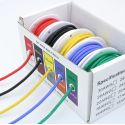 Flexibilný silikónový kábel 5 farieb 30AWG/5x50m