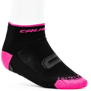 Cyklistické ponožky CRUSSIS, černo/růžové