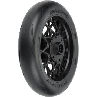 Pro-Line kolo s pneu 1:4 Supermoto přední, disk černý: PM-MX