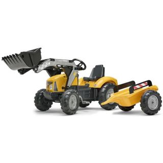 FALK - Šlapací traktor Super Loader s nakladačem a vlečkou žlutý