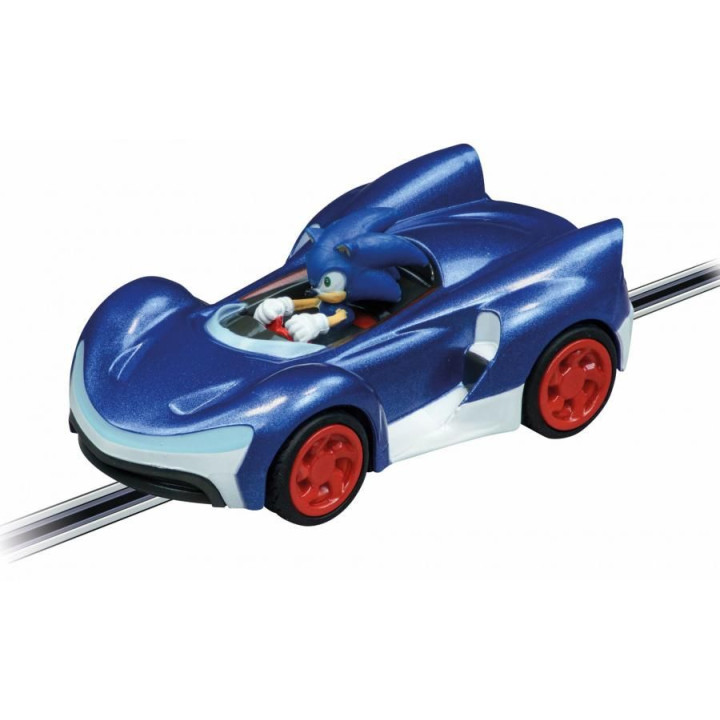Carrera GO!!! Challenger Sonic - Circuit Avec Voiture Super Sonic 1:43, Piste Vitesse + Boucle + Survol