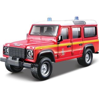 Bburago Land Rover Defender 110 1:50 červená - hasiči