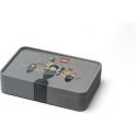 LEGO úložný box s přihrádkami - šedý