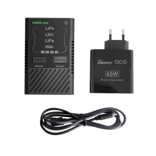Gens Ace IMARS mini G-Tech USB-C 2-4S 60W RC Battery Charger with Power Supply