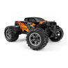 Model Monster trucku v měřítku 1:16 s pohonem všech kol 4x4, poháněný stejnosměrným motorem vč. RC volantové soupravy 2,4 GHz a pohonného akumulátoru.