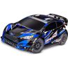 RC model auta Traxxas Ford Fiesta 1:10 2BL 4WD RTR je díky šasi z modelů Slash a náhonu 4x4 vhodný jak na a asfalt, tak i na do terénu či trávy. Obsahuje střídavý motor 2BL, olejové tlumiče, RC soupravu Traxxas TQ 2.4 GHz a bezsponkovou karoserii. Rychlost až 56 km/h.