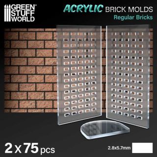 Acrylic molds - Regular Bricks 1:35 / Akrylové formy - Bežné tehly