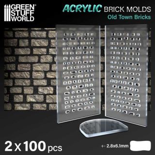 Acrylic molds - Old Town Bricks 1:35 / Akrylové formy - Staré mestské tehly