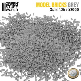Model Bricks - Grey x2000 / Modelové tehly - sivé x2000