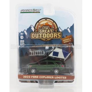 GREENLIGHT FORD USA EXPLORER LIMITED 2022 - THE GREAT OUTDOORS - GREEN 1/64