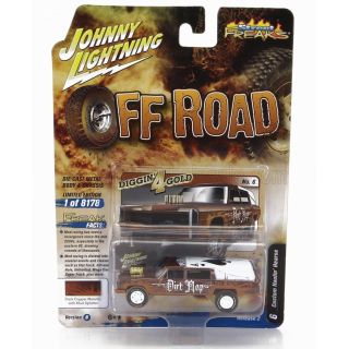 JOHNNY LIGHTNING FORD USA HAULIN HEARSE - CARRO FUNEBRE - FUNERAL CAR OFF ROAD 1970 - BROWN WHITE 1/64