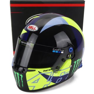 MINI HELMET BELL HELMET CASCO HELMET VALENTINO ROSSI BMW M4 GT3 WRT 2022 - YELLOW WHITE BLUE 1/2