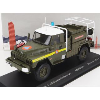 ODEON ACMAT TPK 4-35-C TANKER TRUCK CCFM SECURITE CIVILE 1985 - MILITARY GREEN 1/43