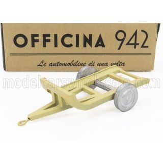 OFFICINA 942 TRAILER RIMORCHIO VIBERTI TRASPORTO CARRO L3 1939 - MILITARY SAND 1/76