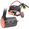 Programovatelné voděodolné bezsenzorové střídavé kombo pro modely aut. Pro napájení 2S - 3S LiPo, konektor XT60.