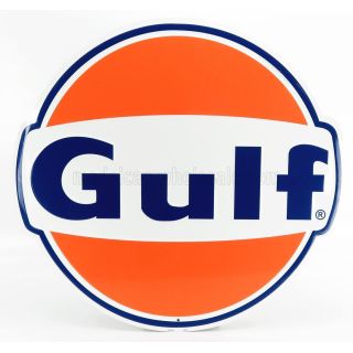 EDICOLA ACCESSORIES METAL ROUND PLATE - GULF - ORANGE WHITE BLUE 1/1