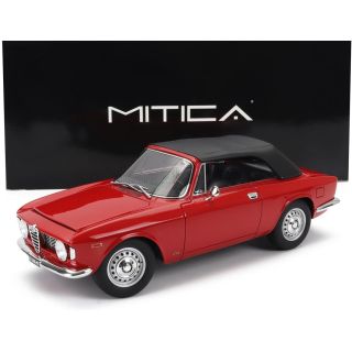 MITICA ALFA ROMEO GIULIA 1600 GTC CABRIOLET CLOSED 1964 – INTERIOR BLACK - ROSSO ALFA - RED 1/18