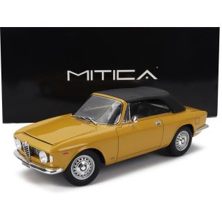 MITICA ALFA ROMEO GIULIA 1600 GTC CABRIOLET CLOSED 1964 – INTERIOR BLACK - GIALLO OCHRE - YELLOW 1/18