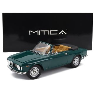 MITICA ALFA ROMEO GIULIA 1600 GTC CABRIOLET OPEN 1964 – INTERIOR CINGHIALE - VERDE PINO 216 - GREEN 1/18