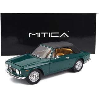MITICA ALFA ROMEO GIULIA 1600 GTC CABRIOLET CLOSED 1964 – INTERIOR CINGHIALE - VERDE PINO 216 - GREEN 1/18
