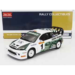 SUN STAR FORD ENGLAND FOCUS RS WRC 03 N 1 RALLY PIRELLI INTERNATIONAL 2005 COLIN McRAE - WHITE 1/18