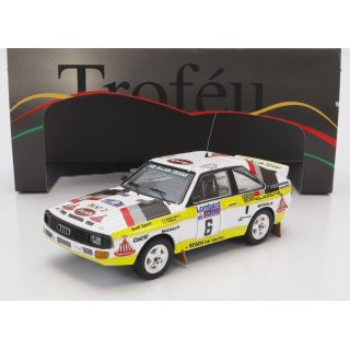 TROFEU AUDI QUATTRO SPORT TEAM HB N 6 RALLY RAC LOMBARD 1984 M.MOUTON - F.PONS - WHITE YELLOW BROWN 1/43